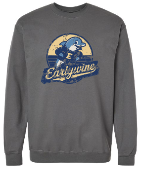 Earlywine Retro Dolphin Charcoal Crewneck