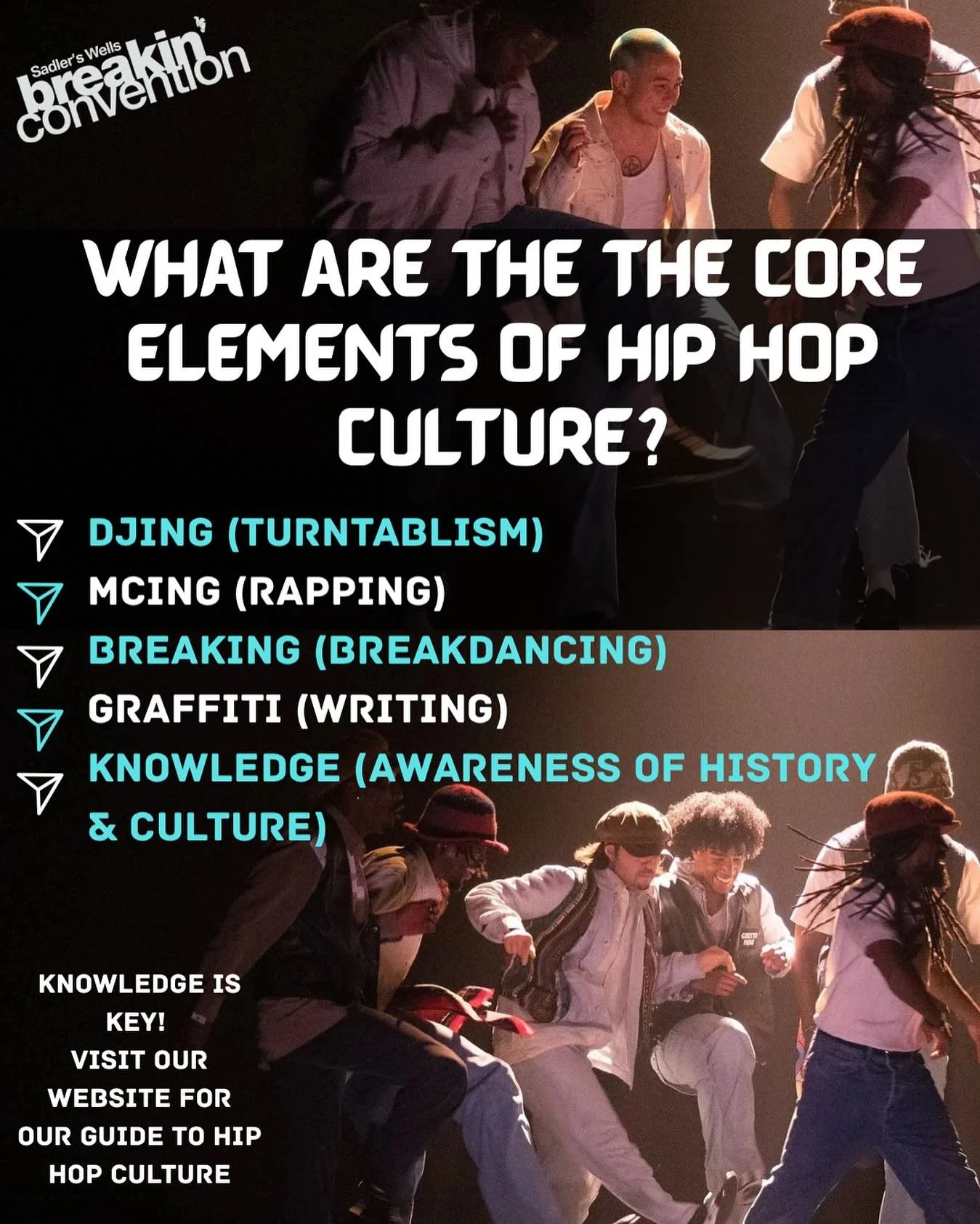 At Breakin&rsquo; Convention we don&rsquo;t just show one side of hip-hop &ndash; we live it, breathe it, and celebrate every element. From the decks to the dance-floor, from the mic to the mural: this is culture in motion💥

At Breakin&rsquo; Conven