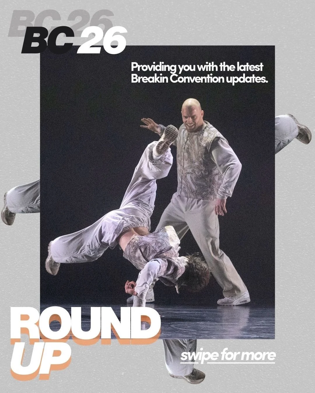 What&rsquo;s happening across Breakin&rsquo; Convention - all in one scroll, let&rsquo;s Round Up. 
.
.
Compiled by @dominichamilton.ldn Breakin&rsquo; Convention Social Media &amp; Campaign Officer. 
.
#BreakinConvention #HipHopTheatre #StreetDanceU