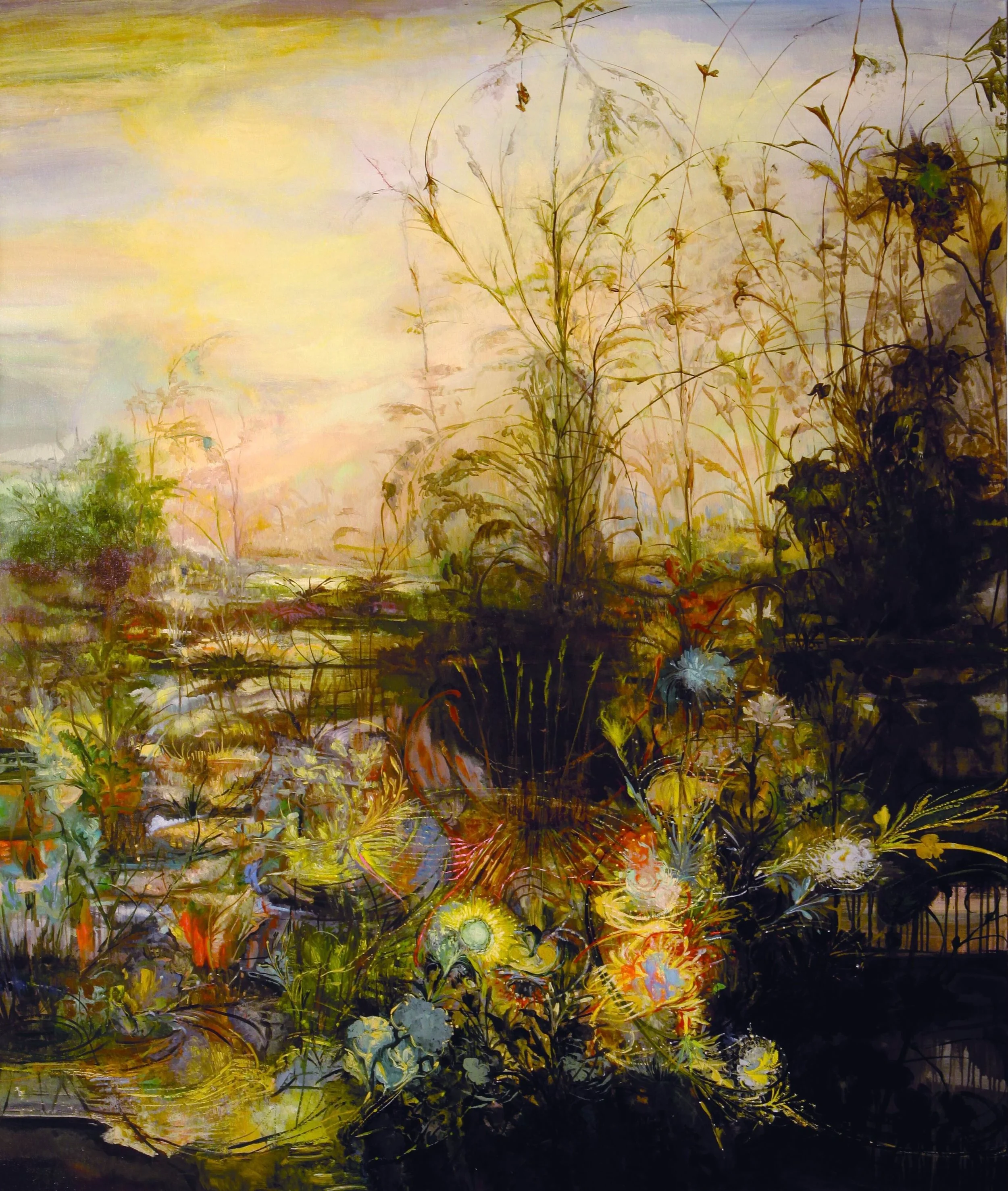 Swamp Field, Late October, 2008, 78 x 66 inches, acrylic on canvas