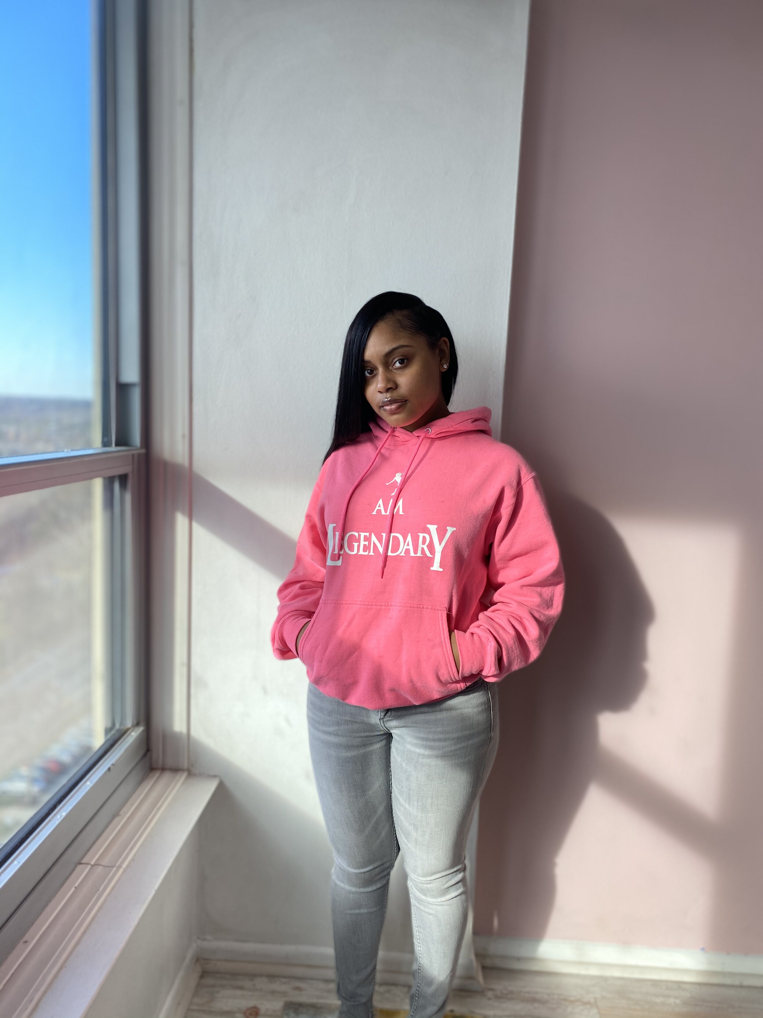 I AM LEGENDARY HOT PINK HOODIE