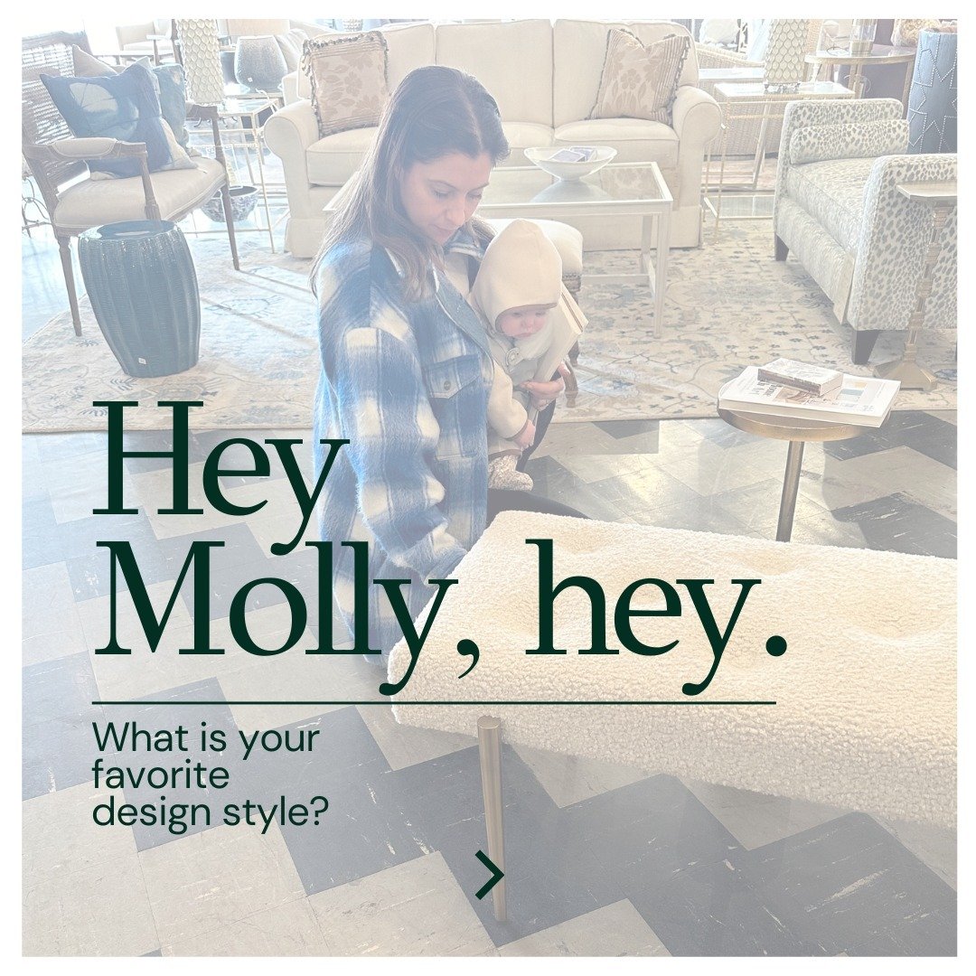 Hey Molly, hey. What is your favorite design style?

Modern, Farmhouse, Traditional? You might be surprised by what she has to say.
.
.
.
.
#designstyle #design #designer #designdeinteriores #interiordesign #interiordesigner #styleinspiration #style