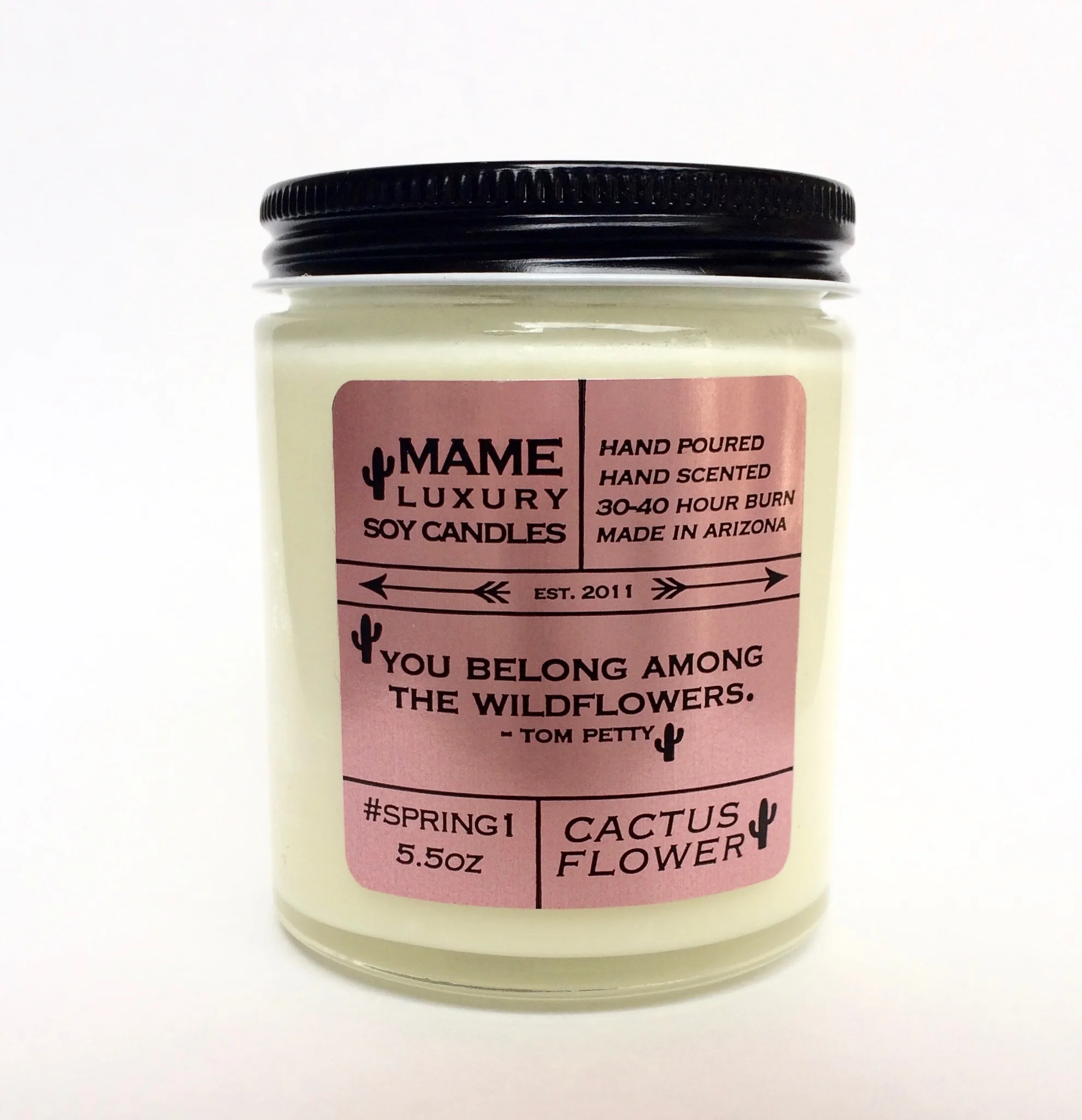 Cactus Flower Candle