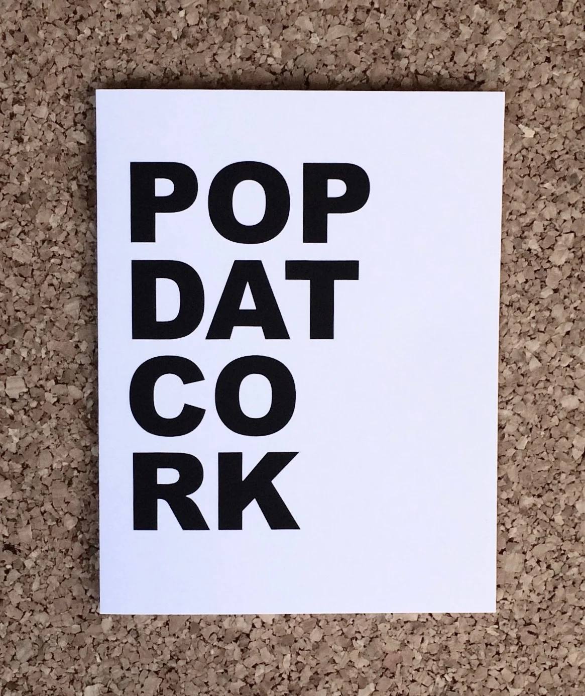 Pop Dat Cork Card