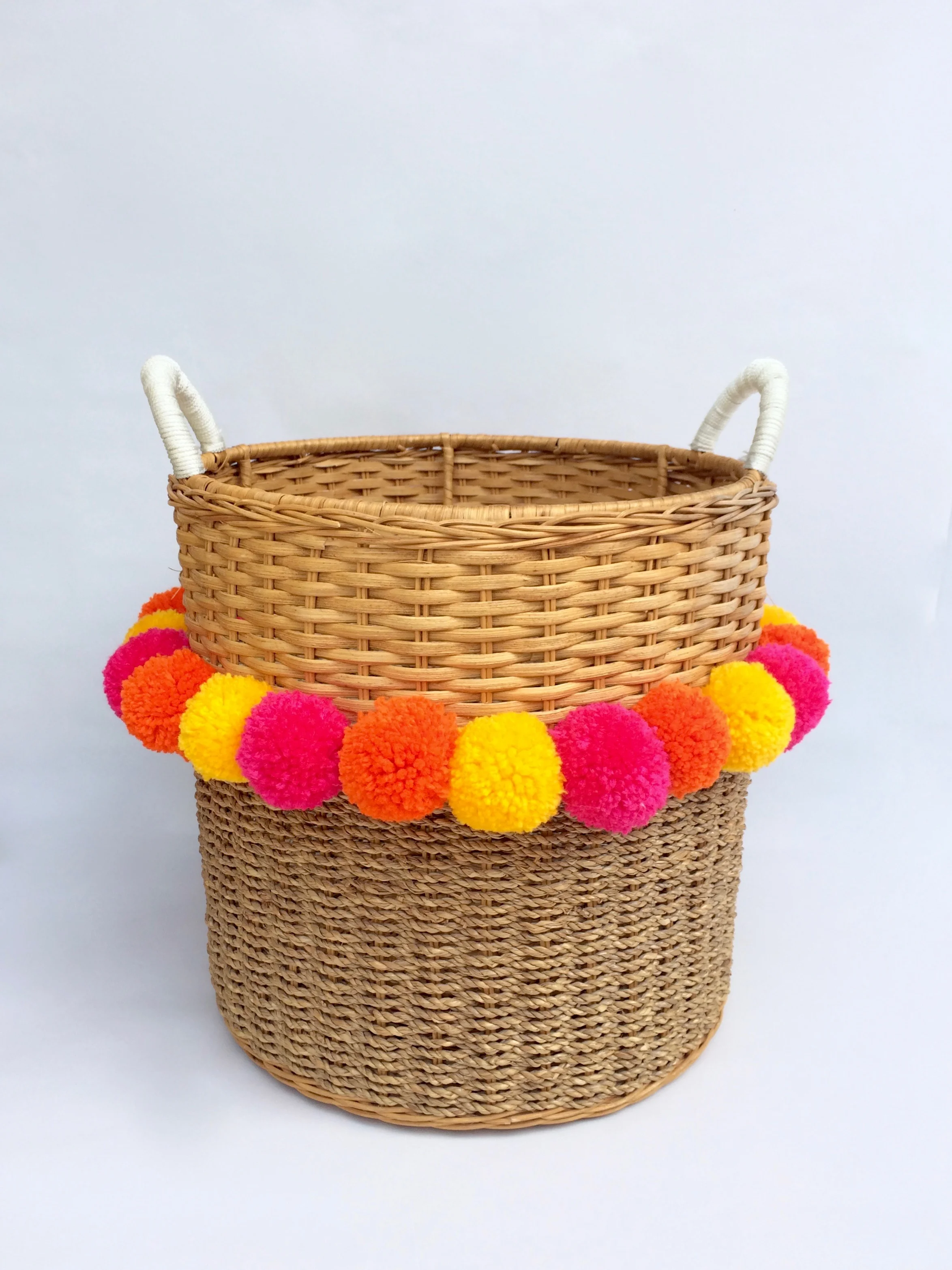 Sunburst Pom Plant Basket