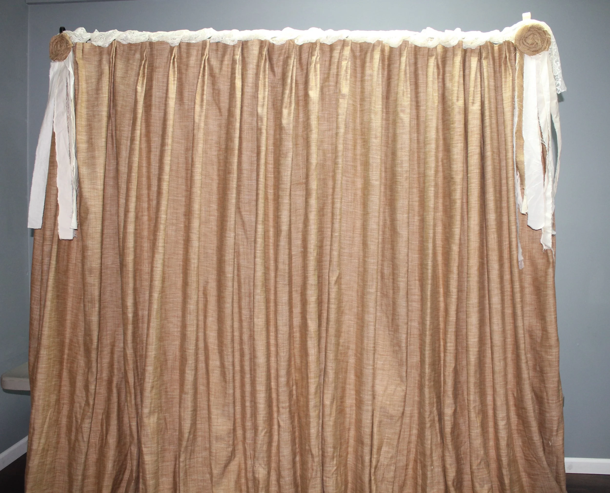 Burlap Curtain Backdrop