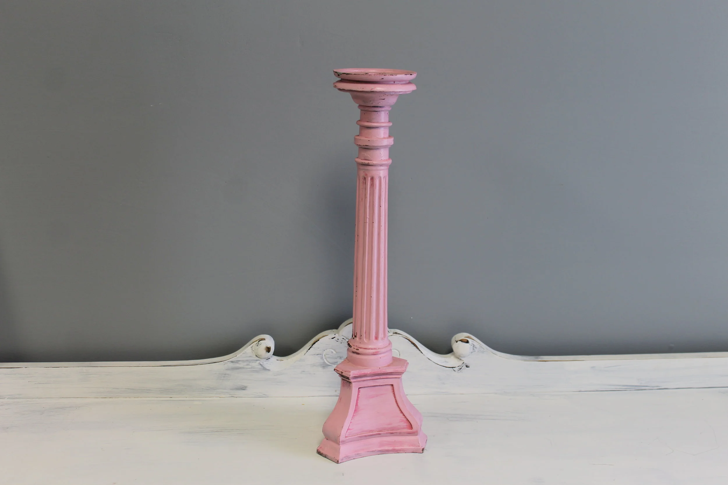 Pink Candle Stick Holder