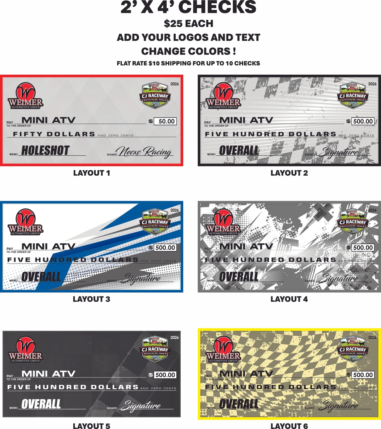 Oversized Check — Race Awards