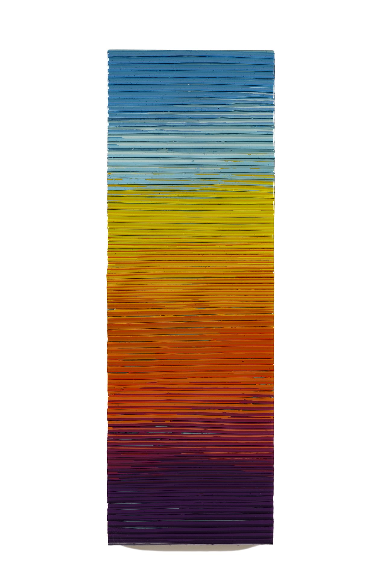  A City Can Never Love You Back  2023  Latex paint and resin on wood panel  36x12x2.5 inches 