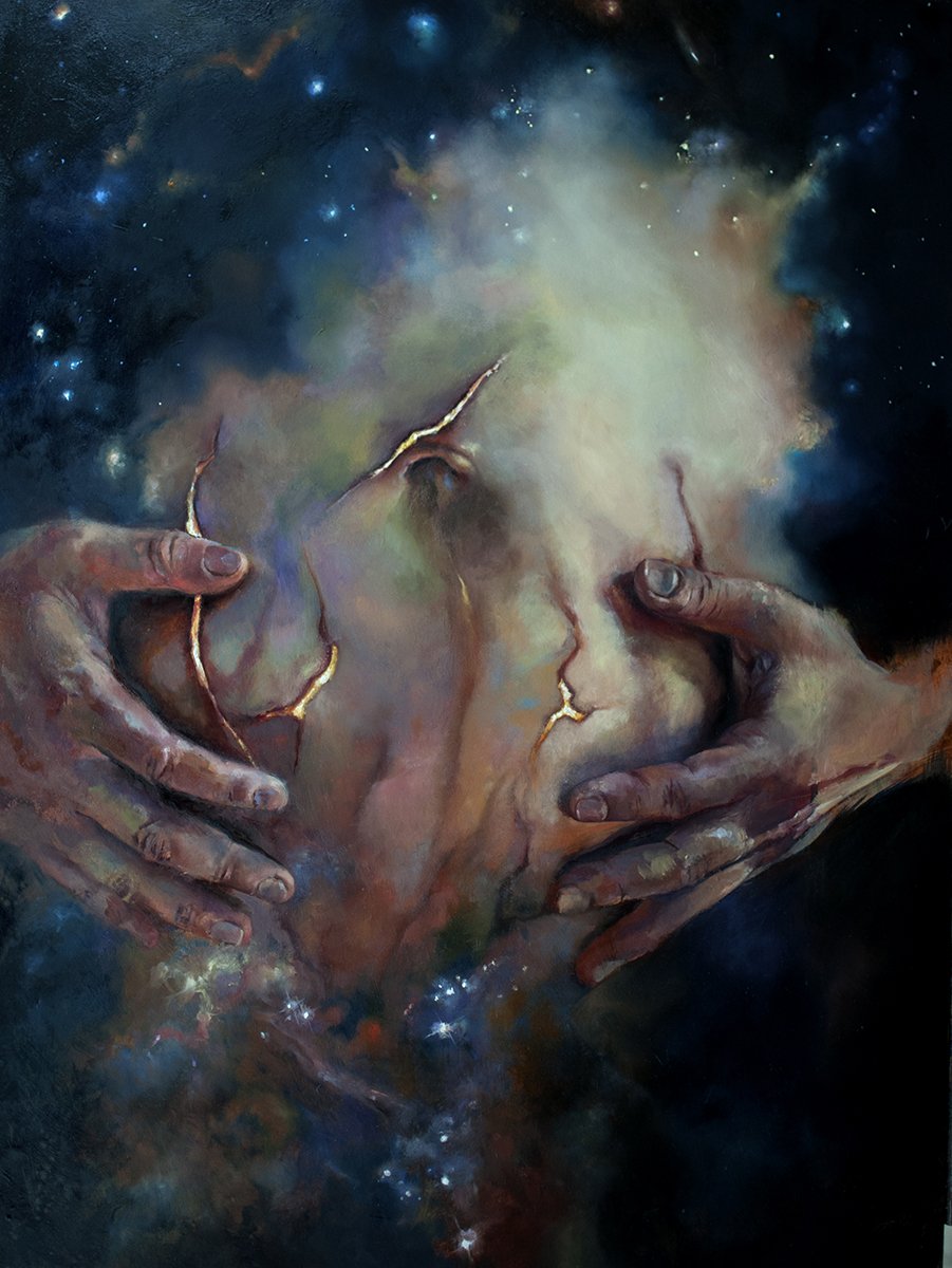  The Birth of My Universe, oil on ACM, 28”x36” 