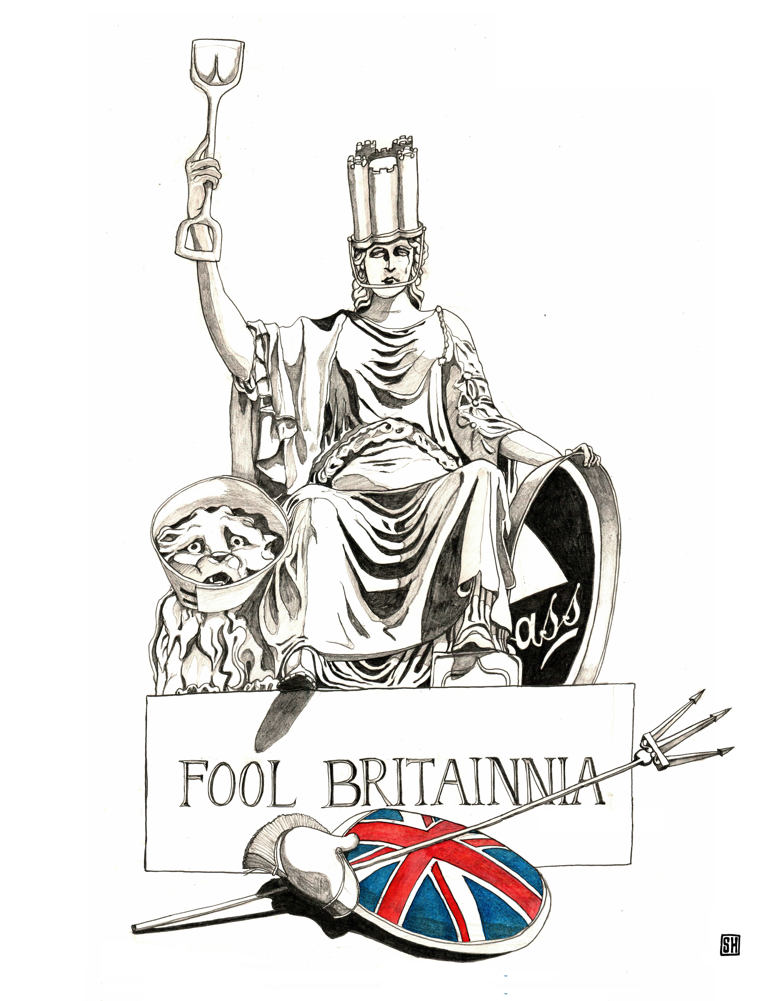  Commission cover design for the single Fool Britannia by Billy ‘The Undercover Hippy’ Sailsbury 