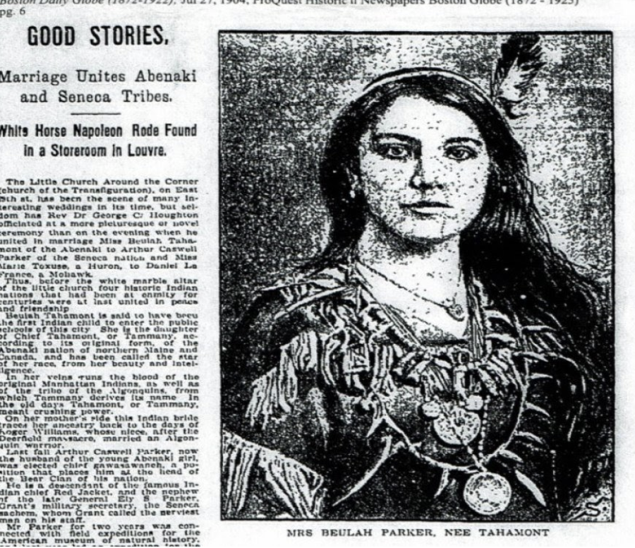  Newspaper clipping of Beulah Parker Nee Tahamont, Bertha’s mother [24] 