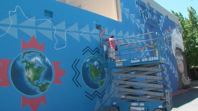 Native-American-inspired mural completed in Downtown Redding