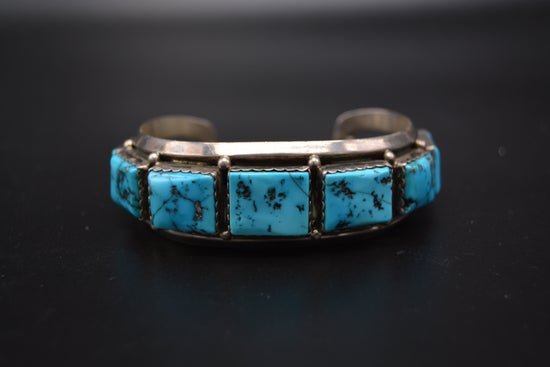 Vintage 7 Stone Turquoise Cuff.jpeg