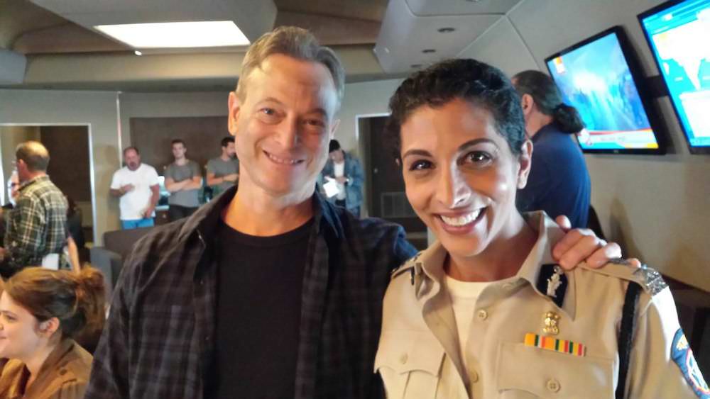 On the set of CRIMINAL MINDS with Gary Sinise