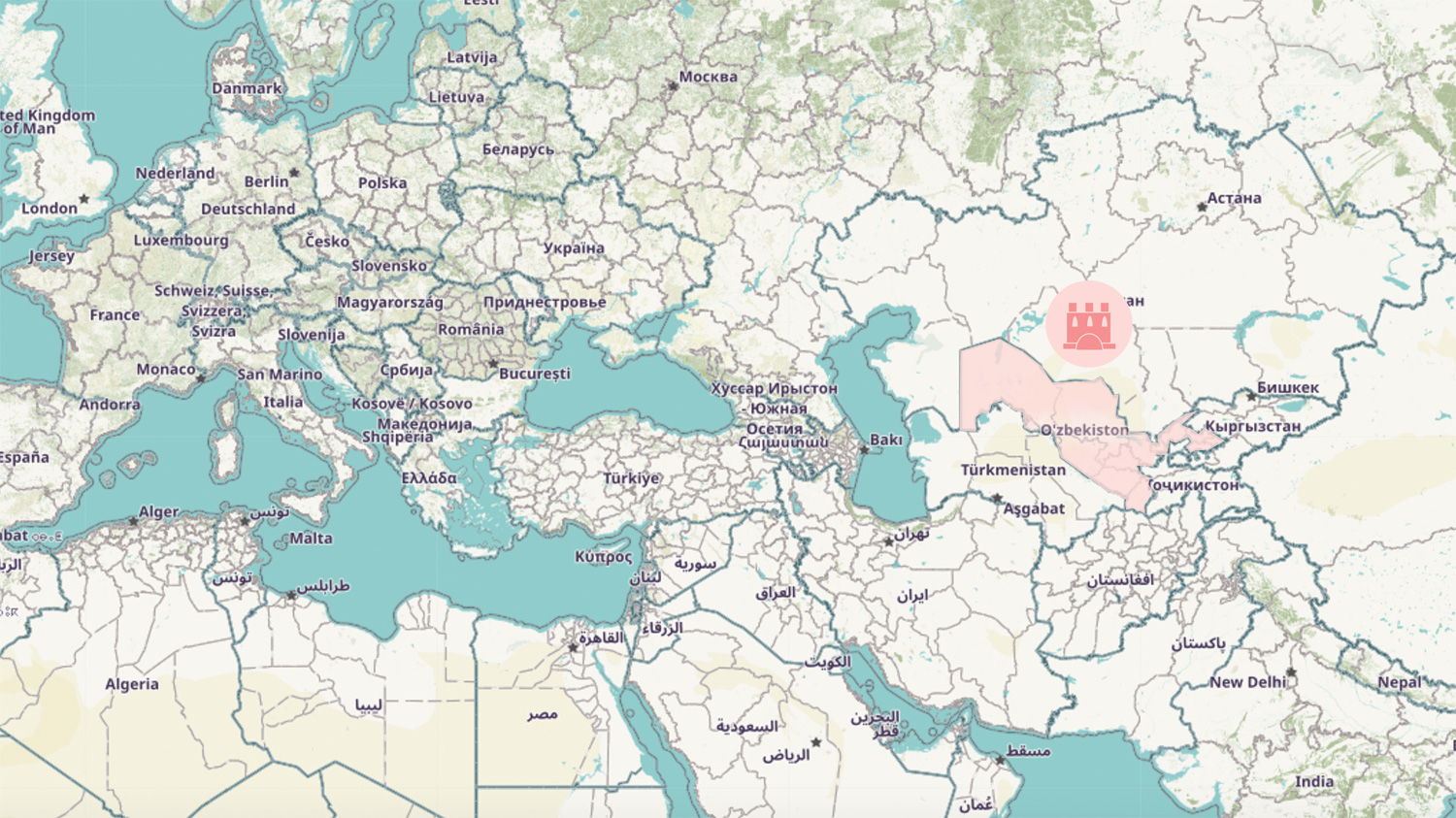 Here is Uzbekistan