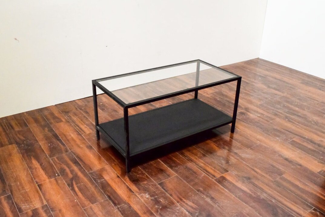 The Stewart Black &amp; Glass Table 