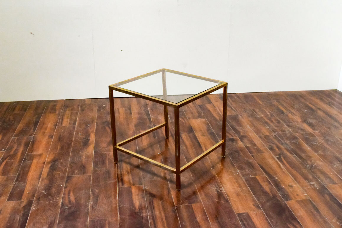 The Caroline Gold &amp; Glass End Table
