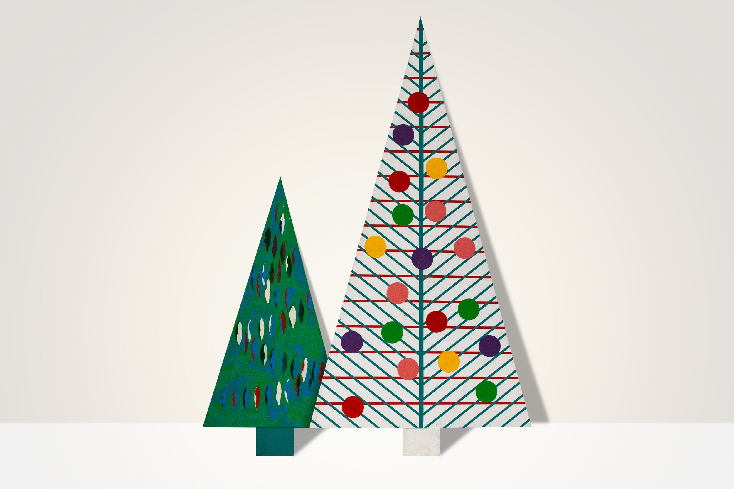 2D Art Deco Christmas Trees