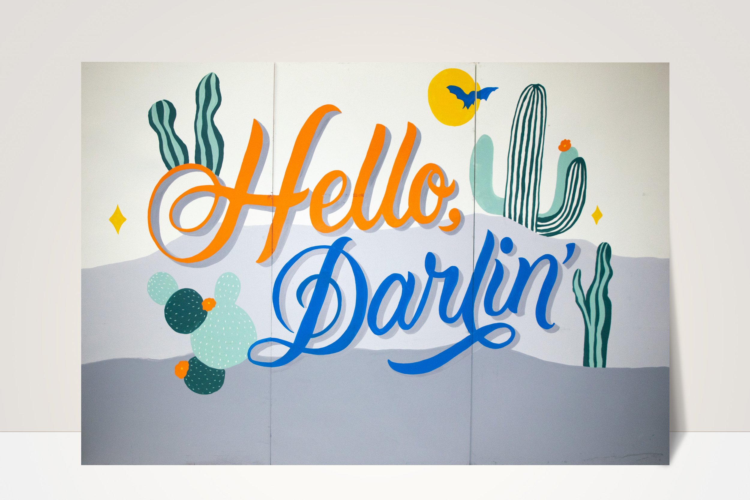 The Hello Darlin Mural 8' x 12' 