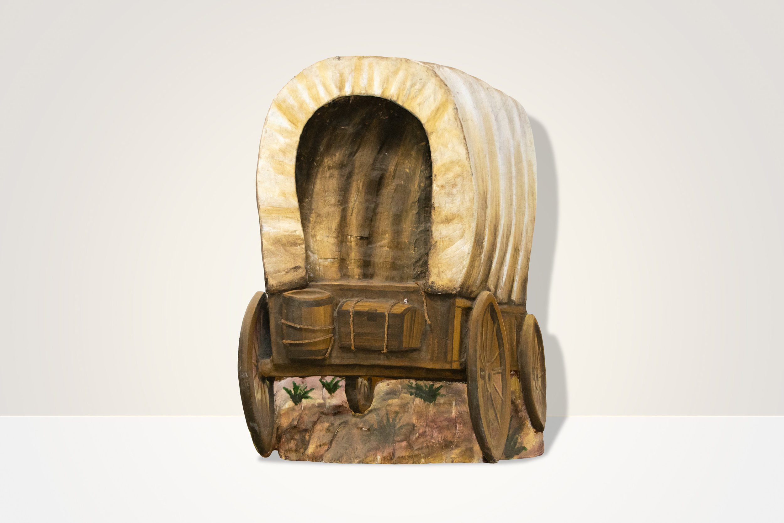 The 3D in Relief Covered Wagon