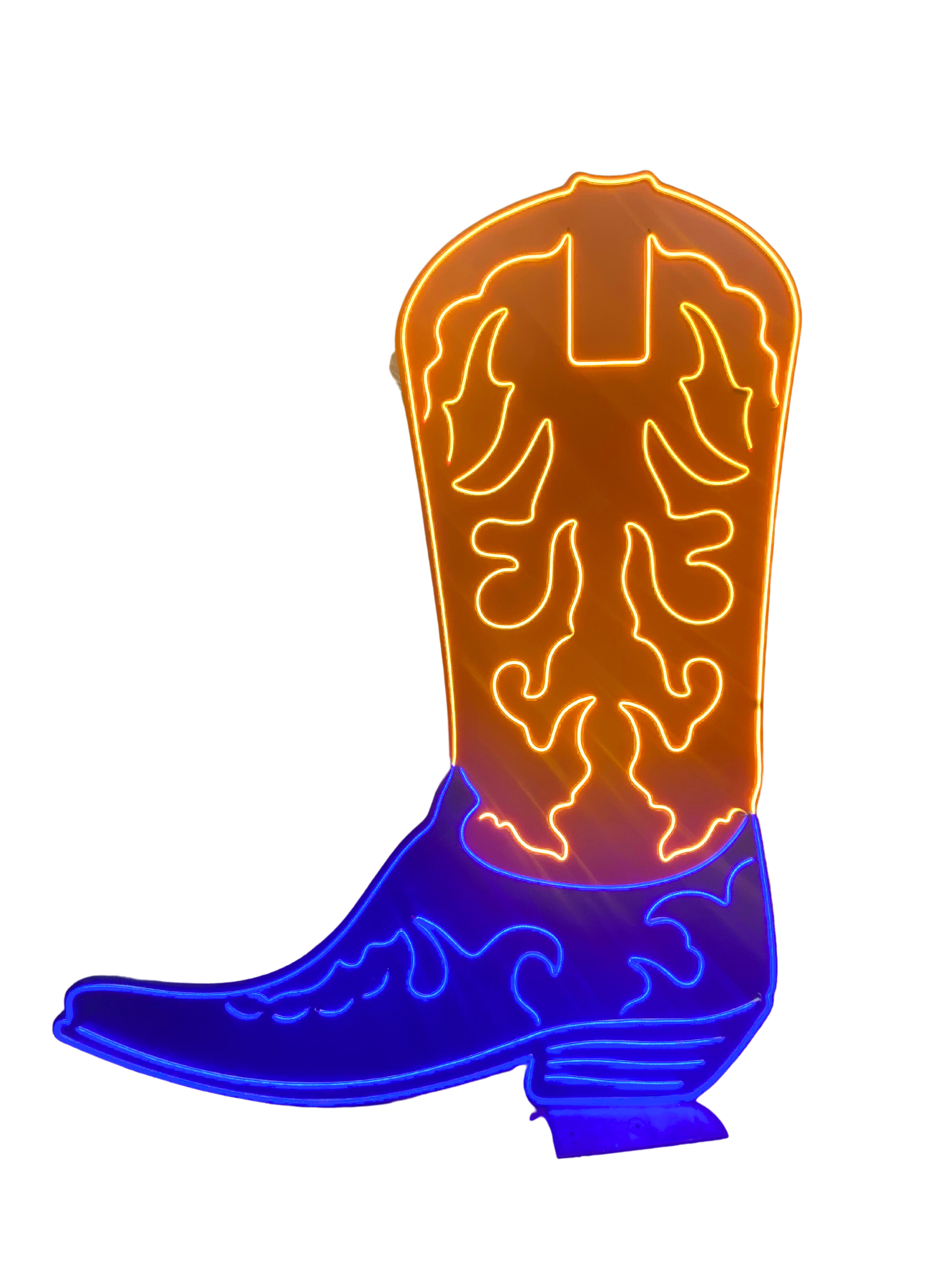 The Neon Cowboy Boot- 8'H