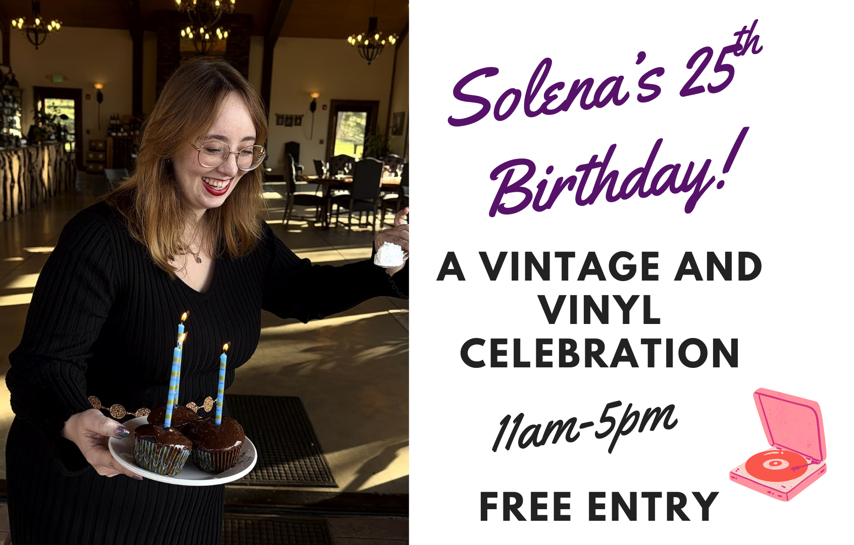 Solena's 25th Birthday! A Vintage and Vinyl Celebration