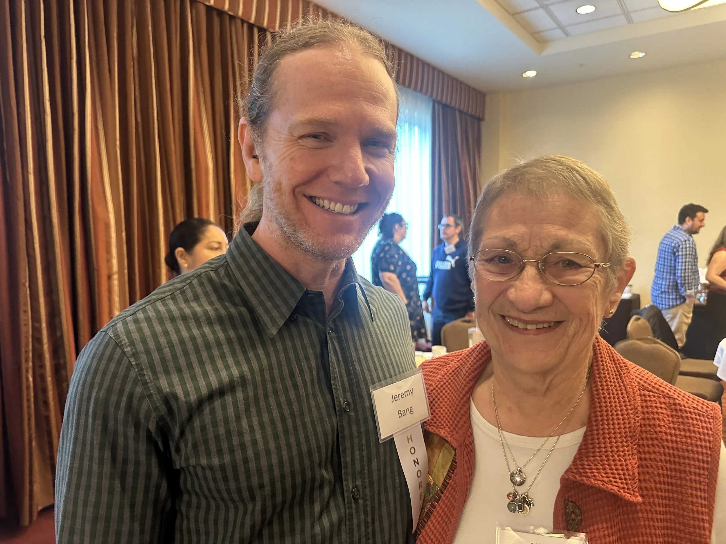 2020 scholarship recipient Jeremy Bang with Nikki Behner