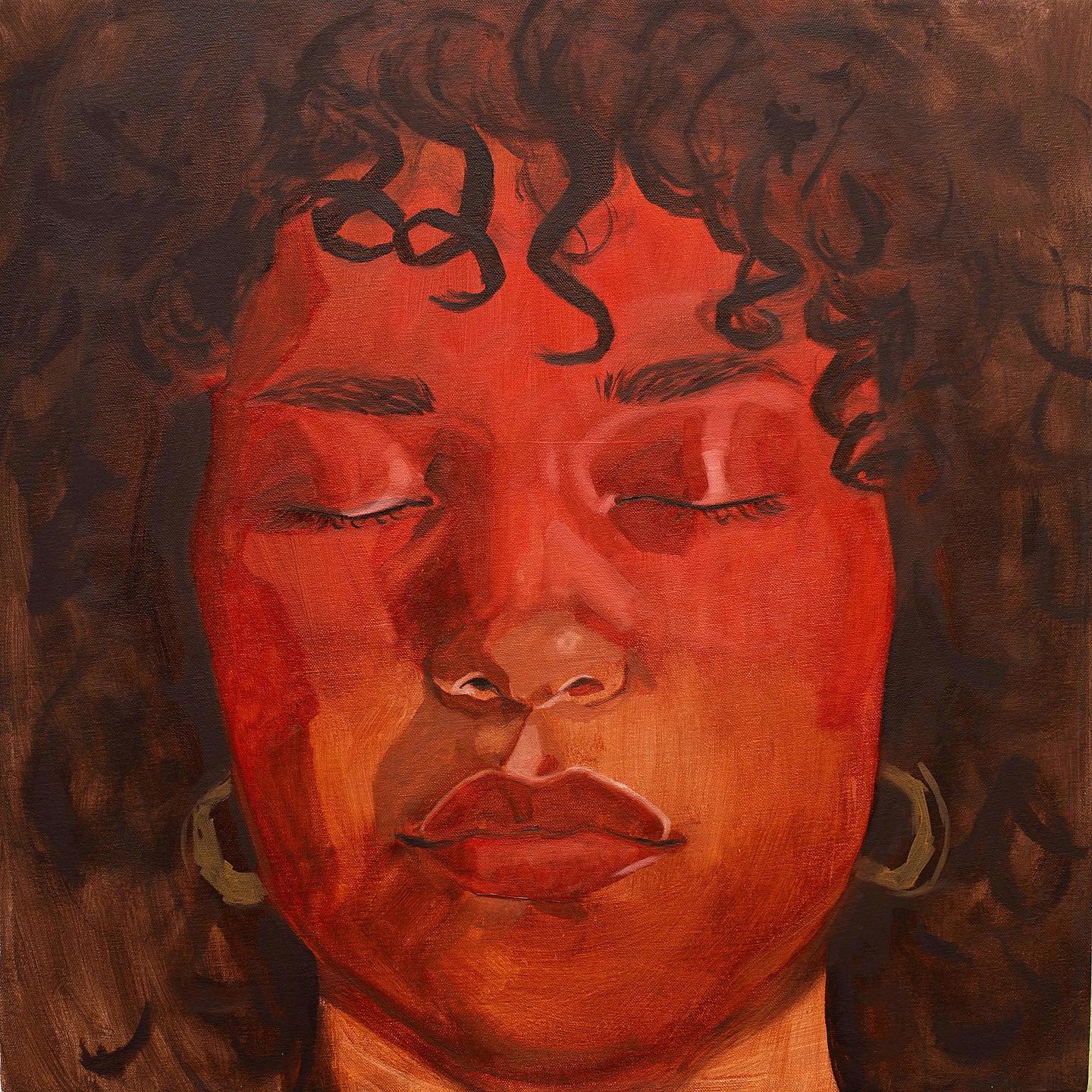  I'm just resting my eyes (ignorance is bliss), oil on canvas, 20x20 