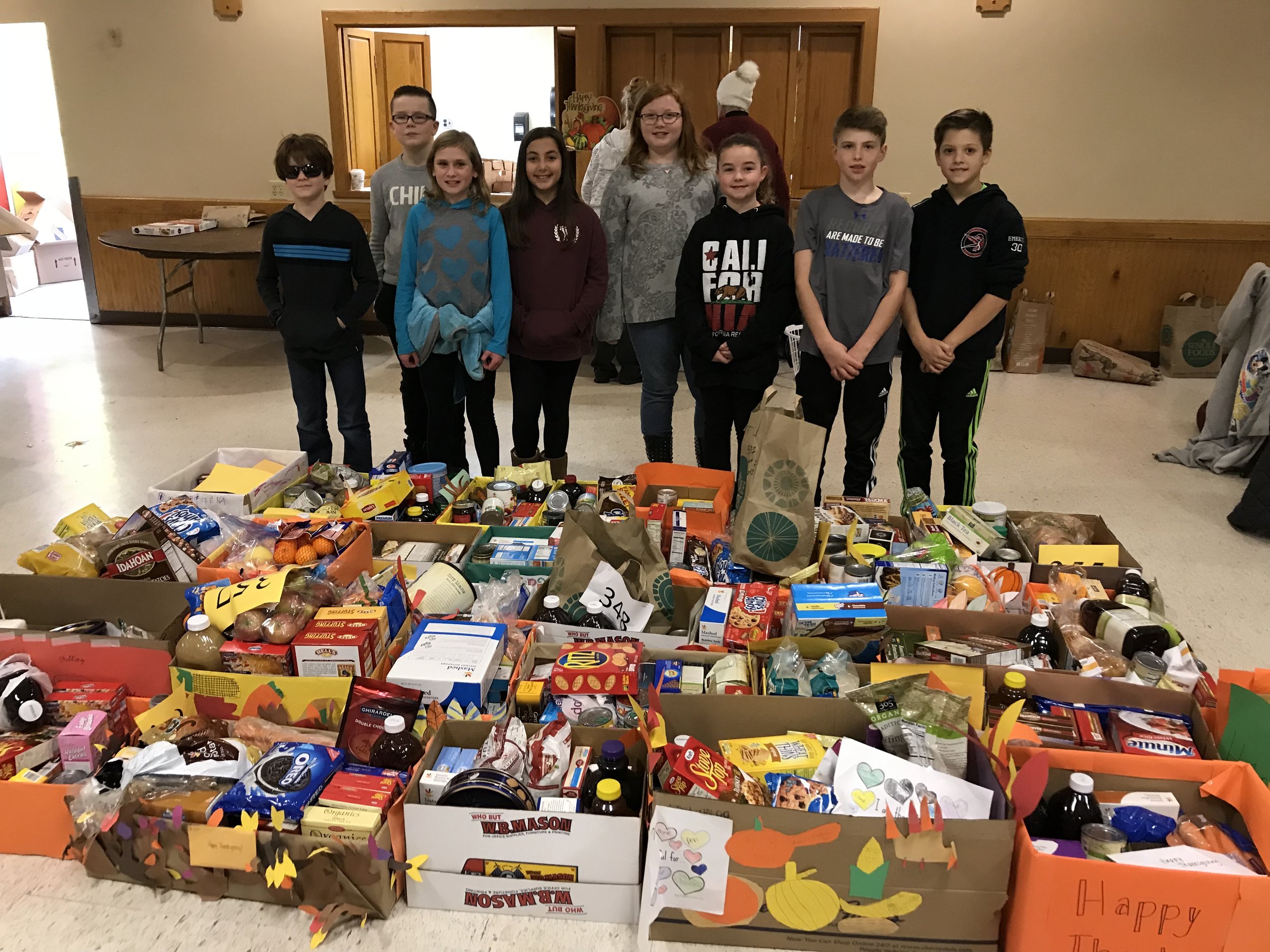 5th Grade Comm Service Food Baskets 2018.jpeg