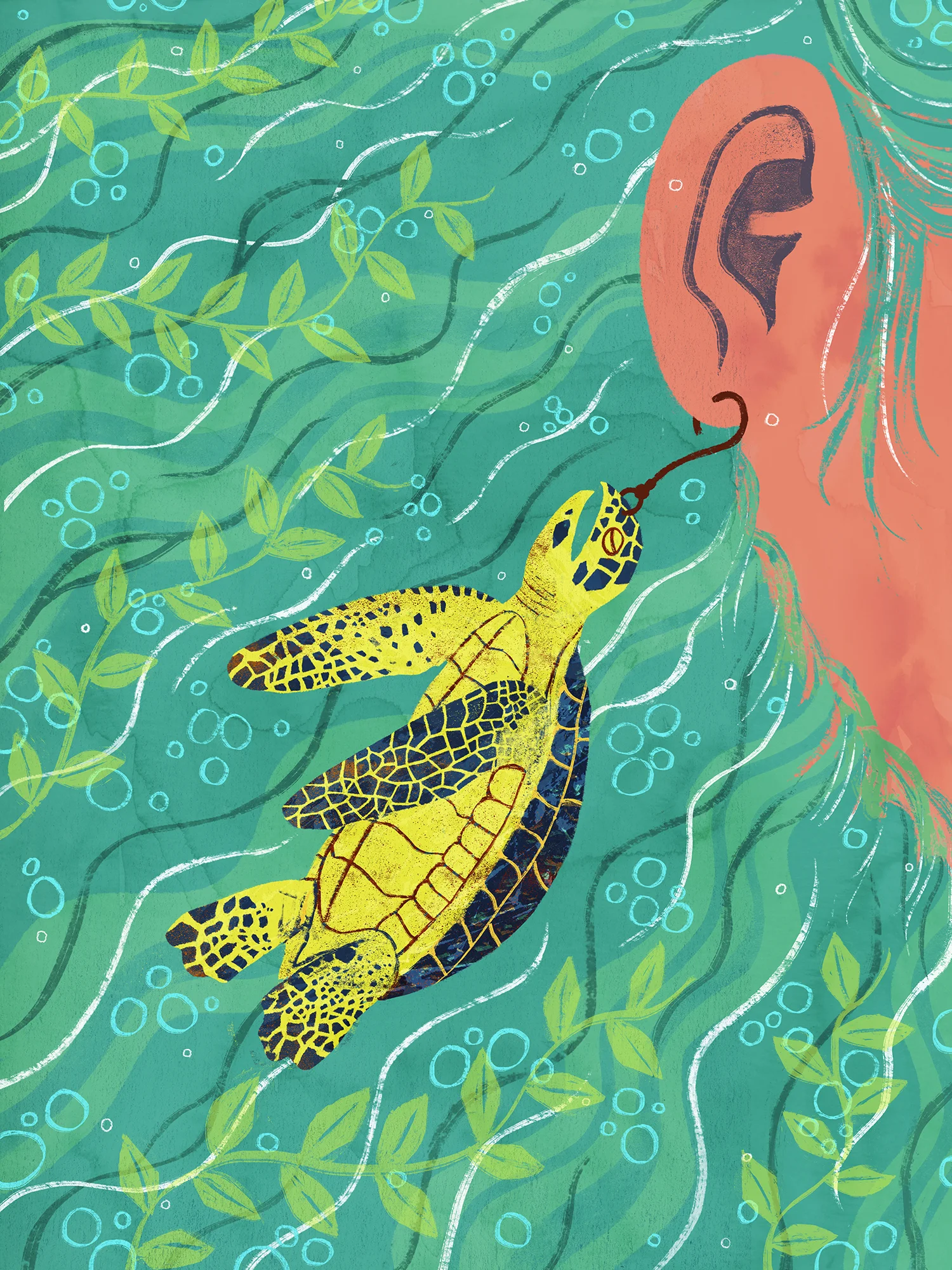  hawksbill turtle - illegal poaching for jewelry 