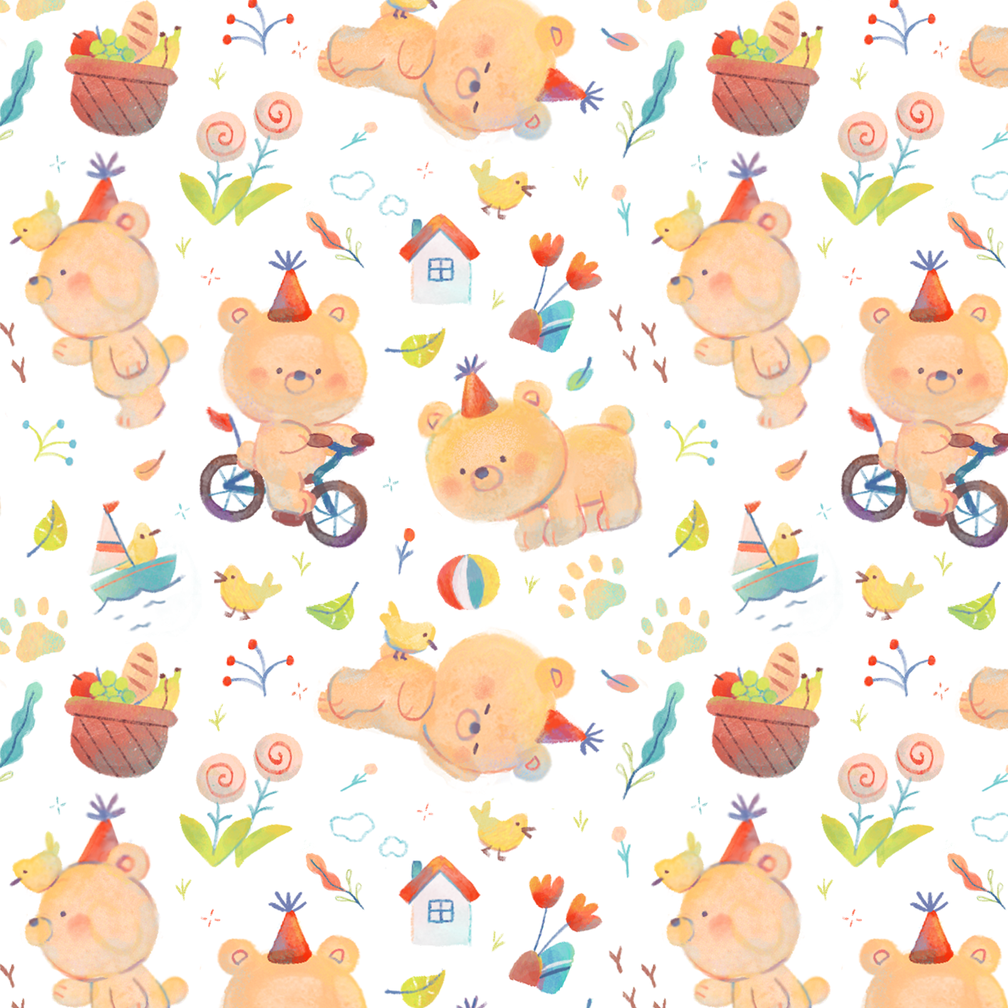 bear and chick pattern.png