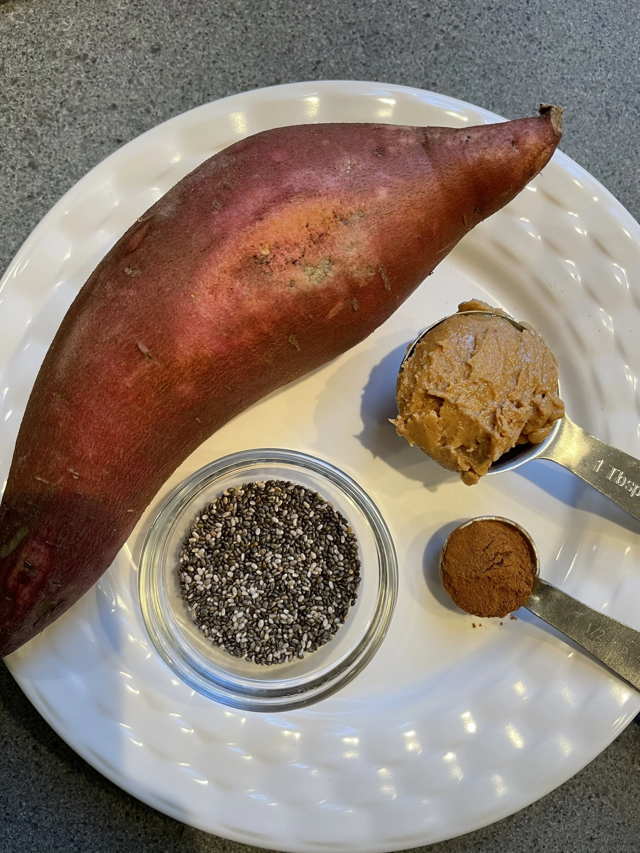 Chia Leah 5 Minute Sweet Potato Cinnamon Snack