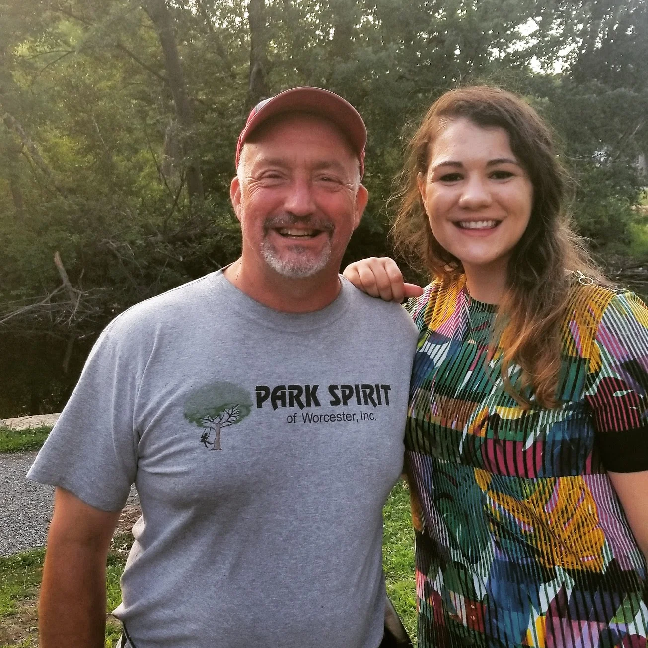 My dad and I at the Elm Park Summer Concert on July 12th, 2018