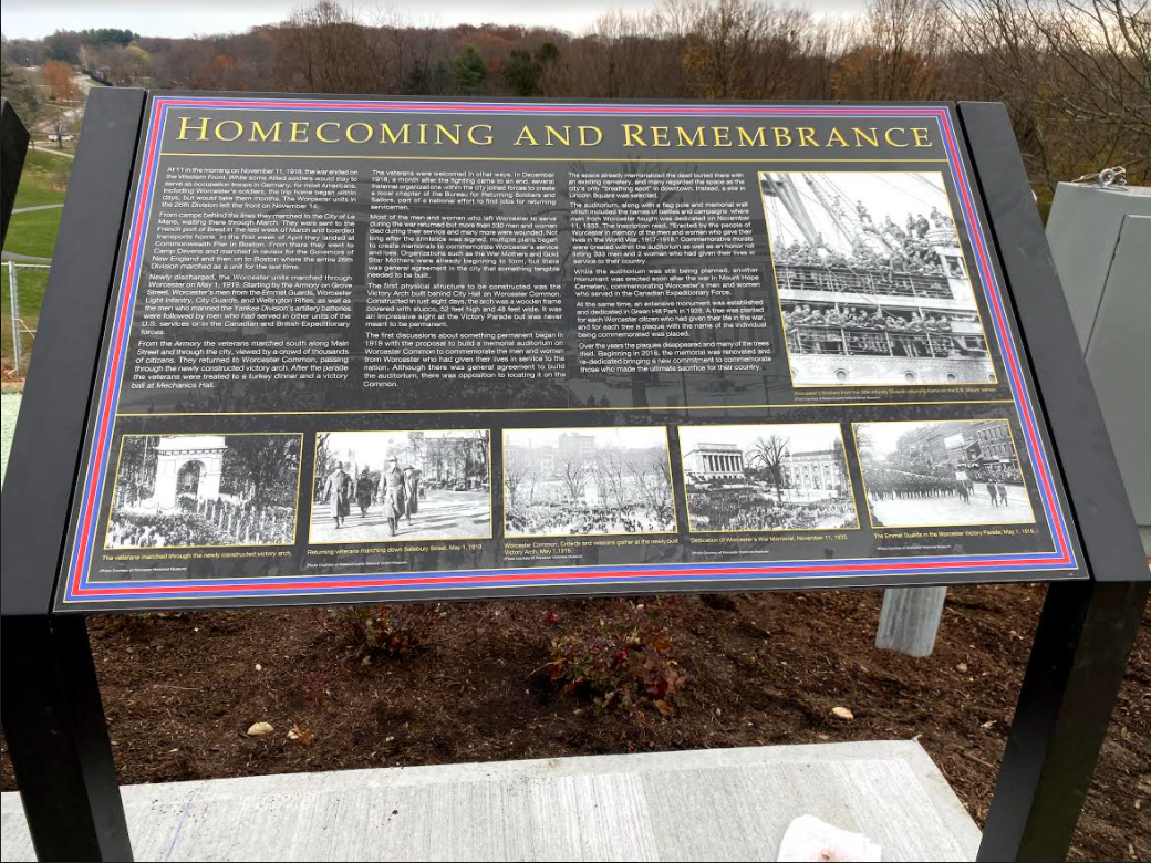 Historical Display at Memorial Grove, 2020, Photo Credit: Brian McCarthy