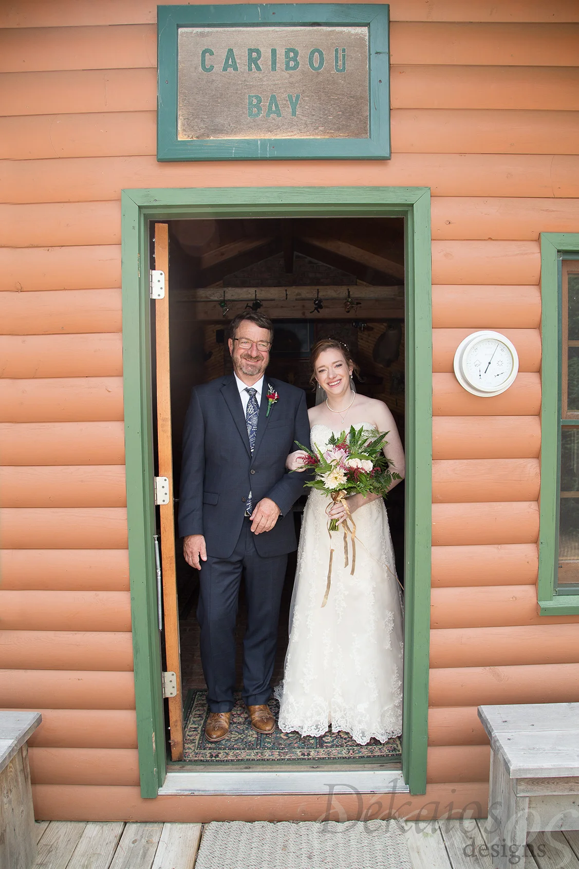 Stephanie stayed back and capture some fun shots of Kelsey and her father as they prepared to walk down the isle.