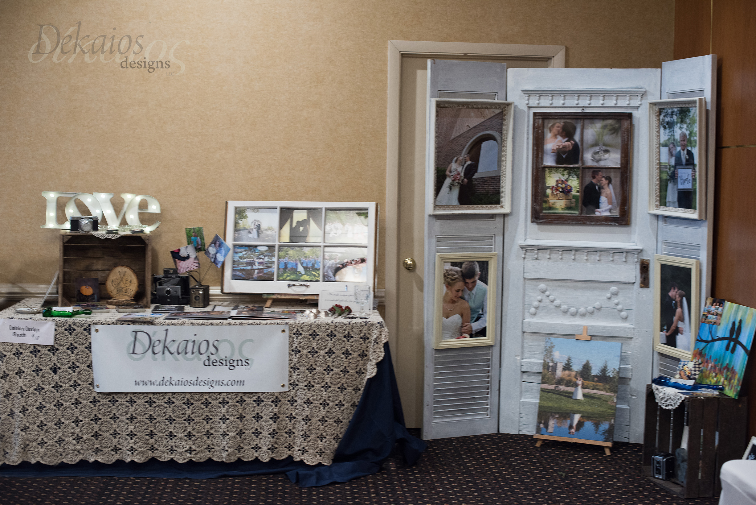 Our booth at the Creating Moments Bridal Expo in WI Rapids