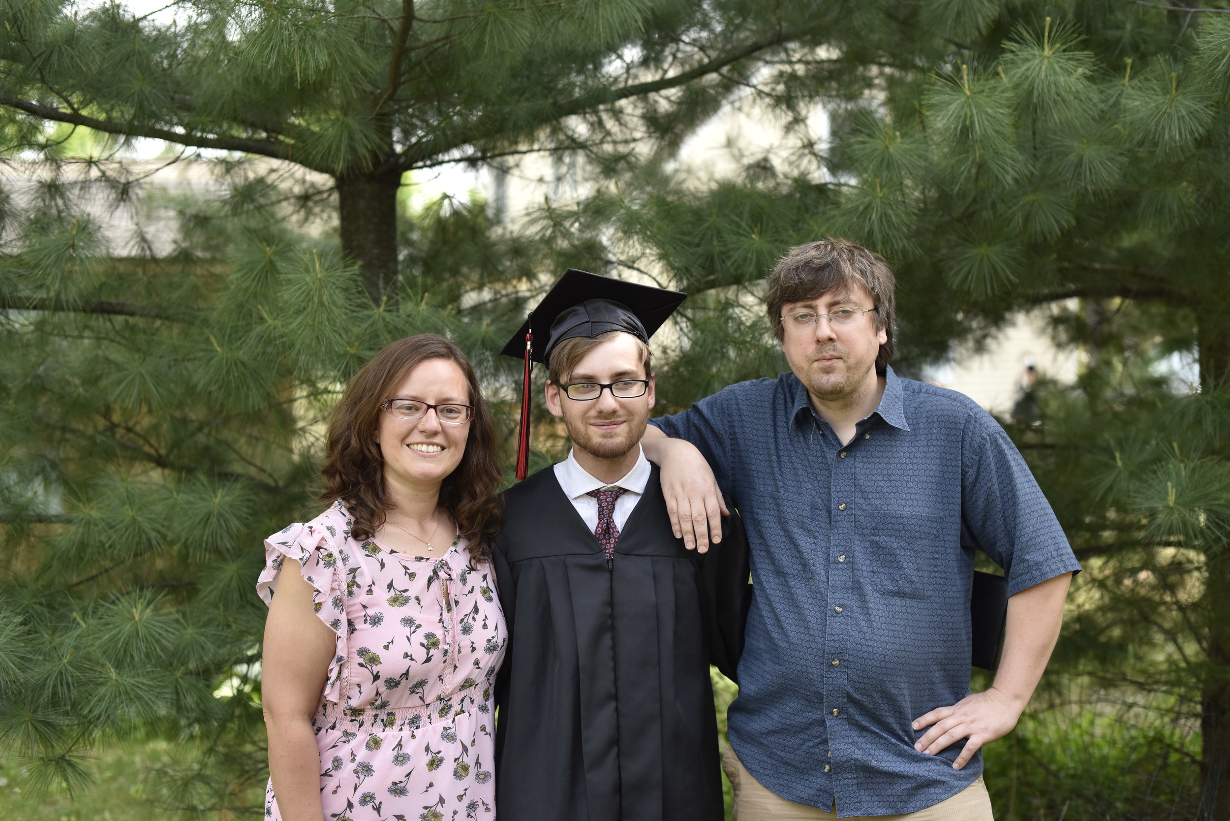 Myself, my son, and my husband all high school graduates and beyond!