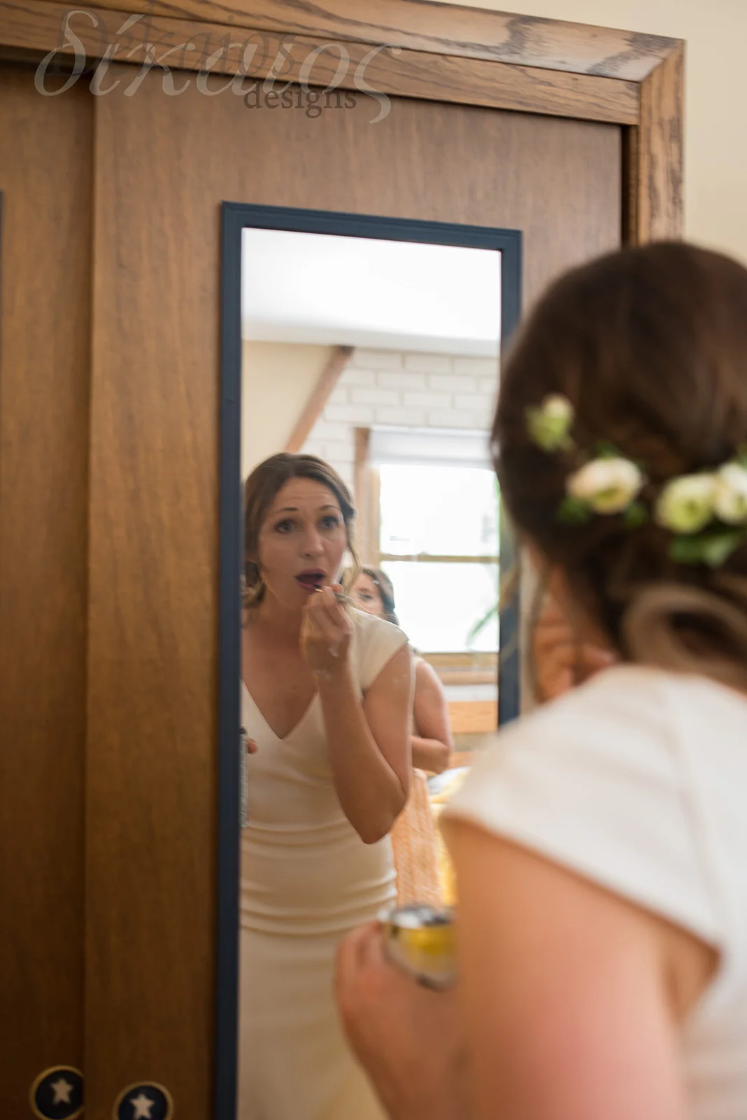 We arrived just in time for a few touch ups as they were getting ready.