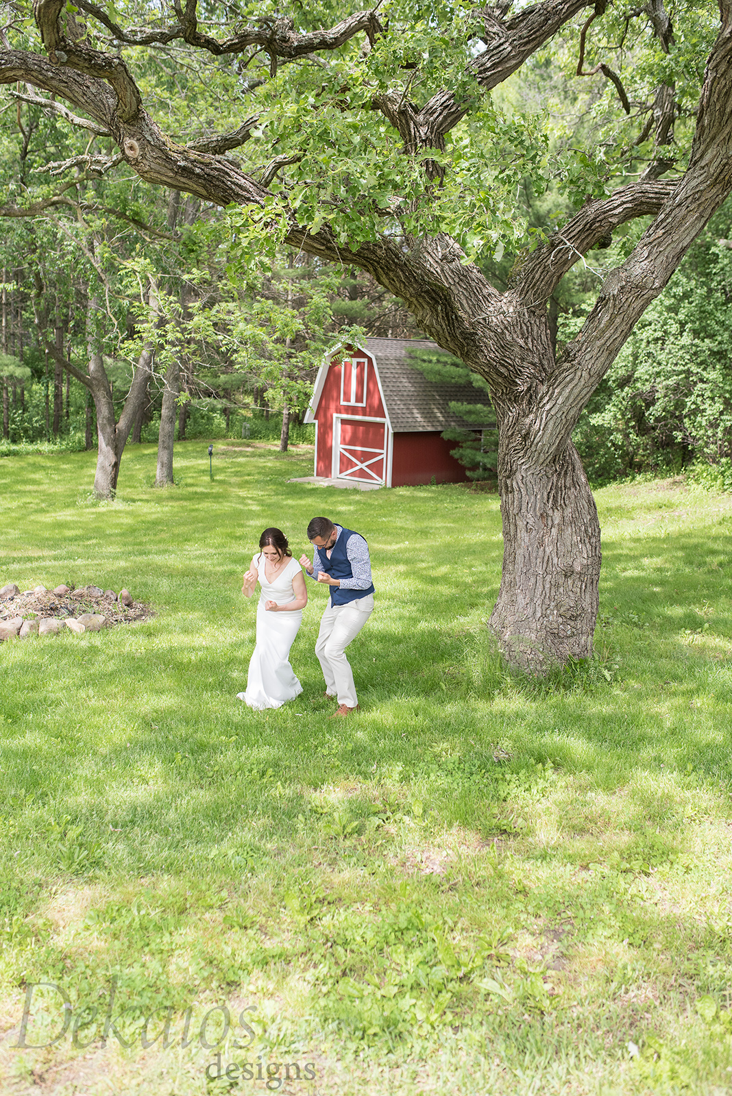And a happy dance as it sunk in more and more that today was their wedding day!