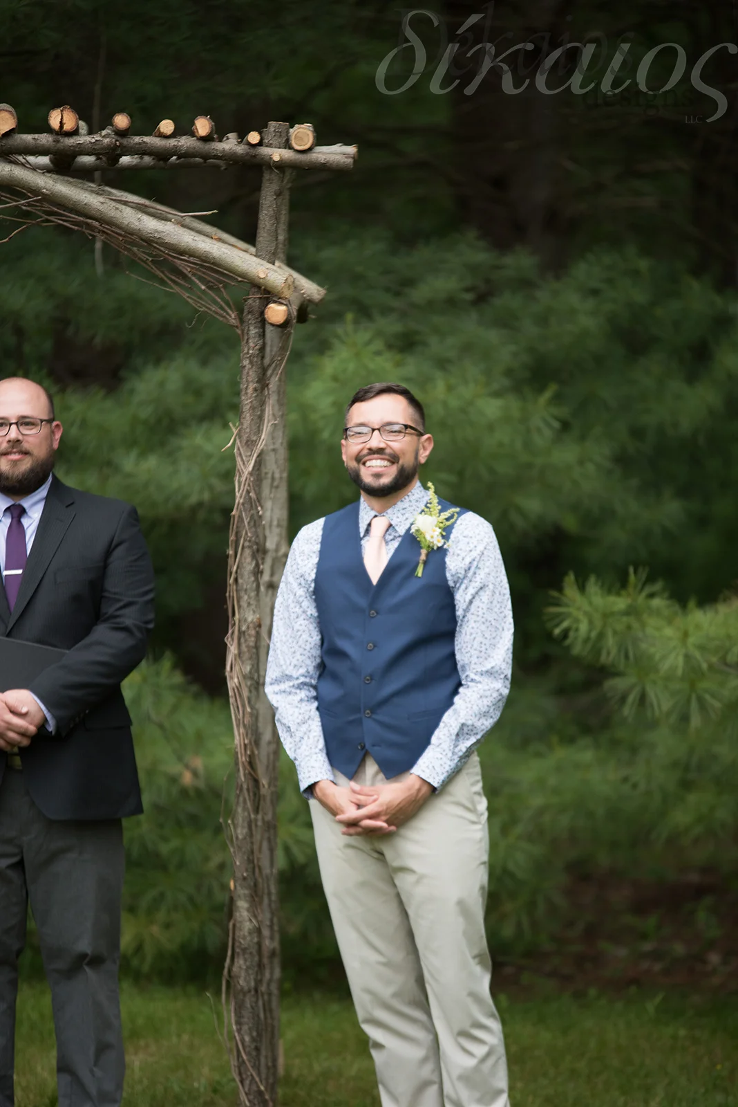 Joe’s smile as he watched his bride to be walking up the isle.