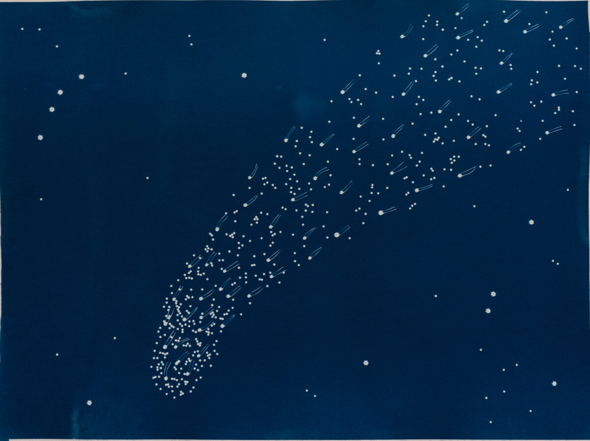 Comet-Stasis, 18x24 cyanotype