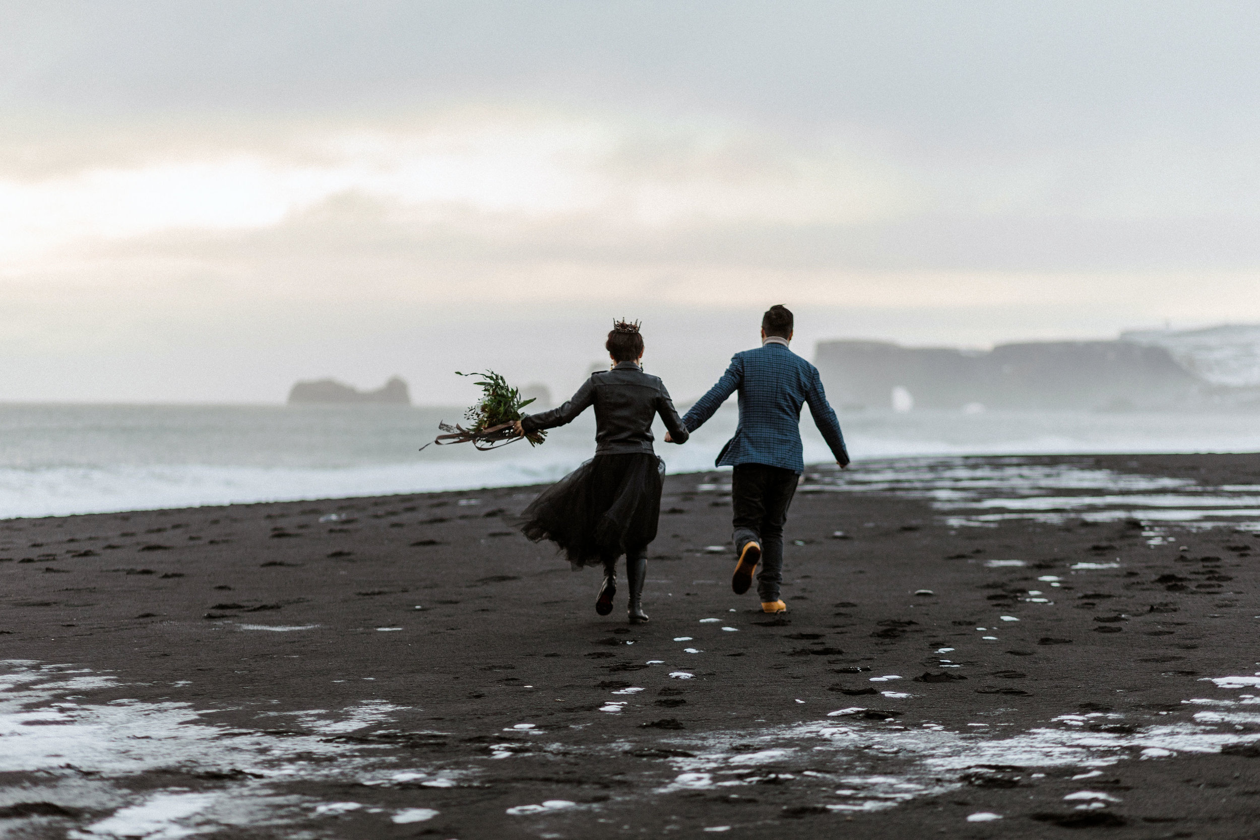 Best Destination Wedding Photographer Iceland Faroe Islands Greenland Scotland Black Sand Beach