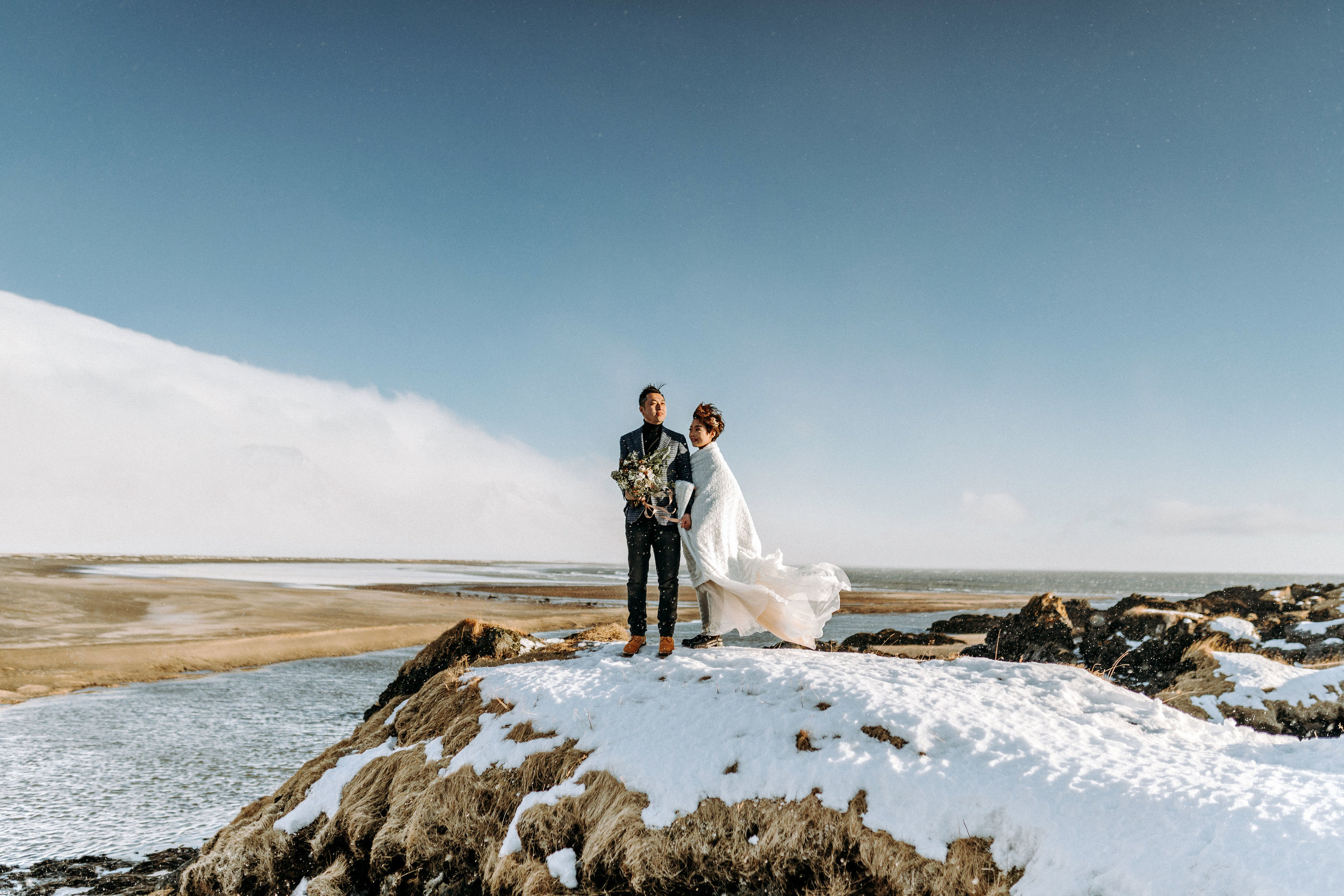 Iceland Elopement Photographer Búðir Wedding Black Church Snaefellsnes Peninsula bridal portrait