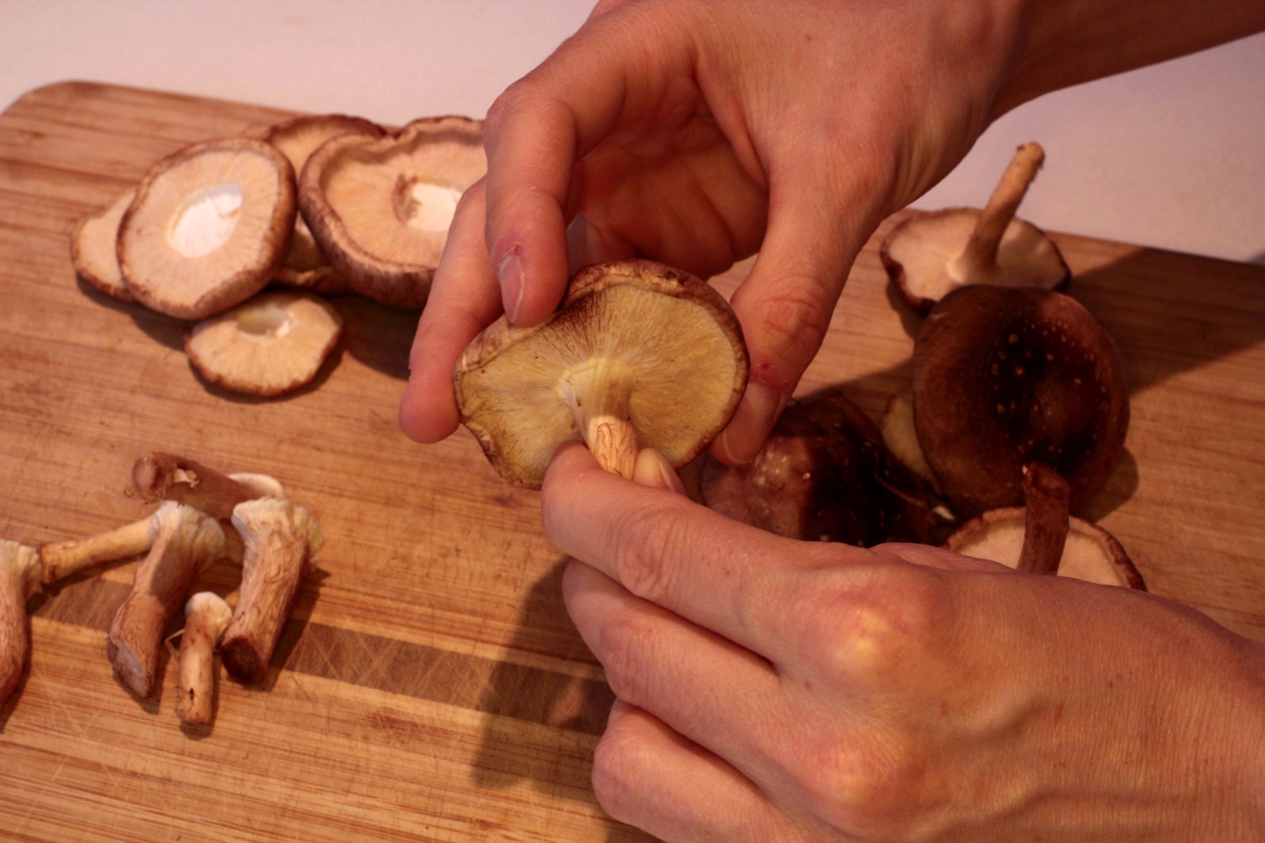 Pick off the stems.
