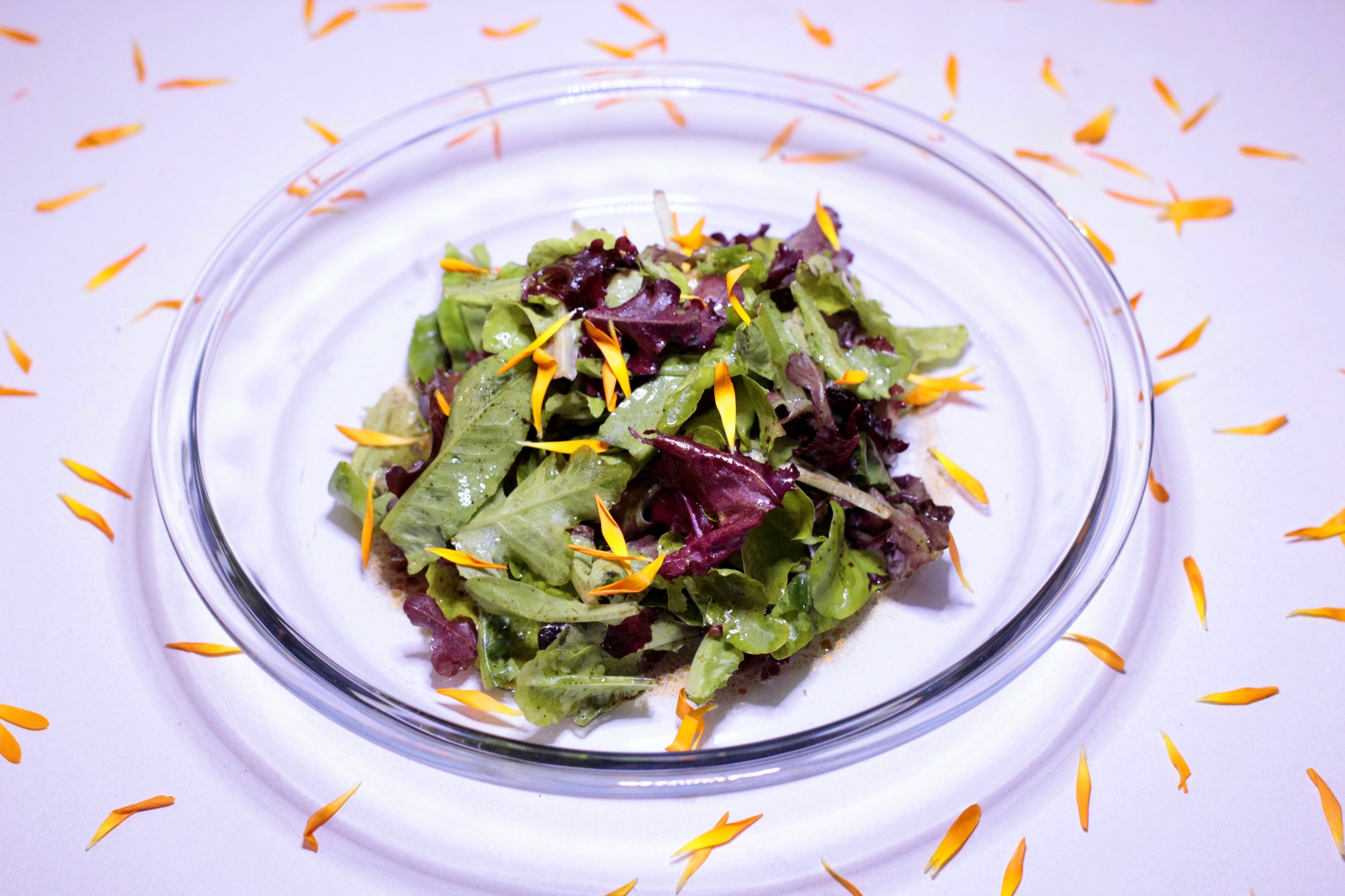 Summer on a plate, with confetti blossoms.