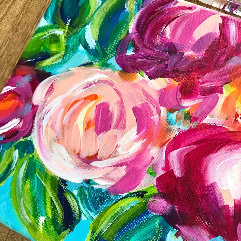 Art Classes Acrylic Painting Tutorials And Original Artwork By Elle Byers Learn How To Paint With Acrylics On Canvas Elle Byers Art