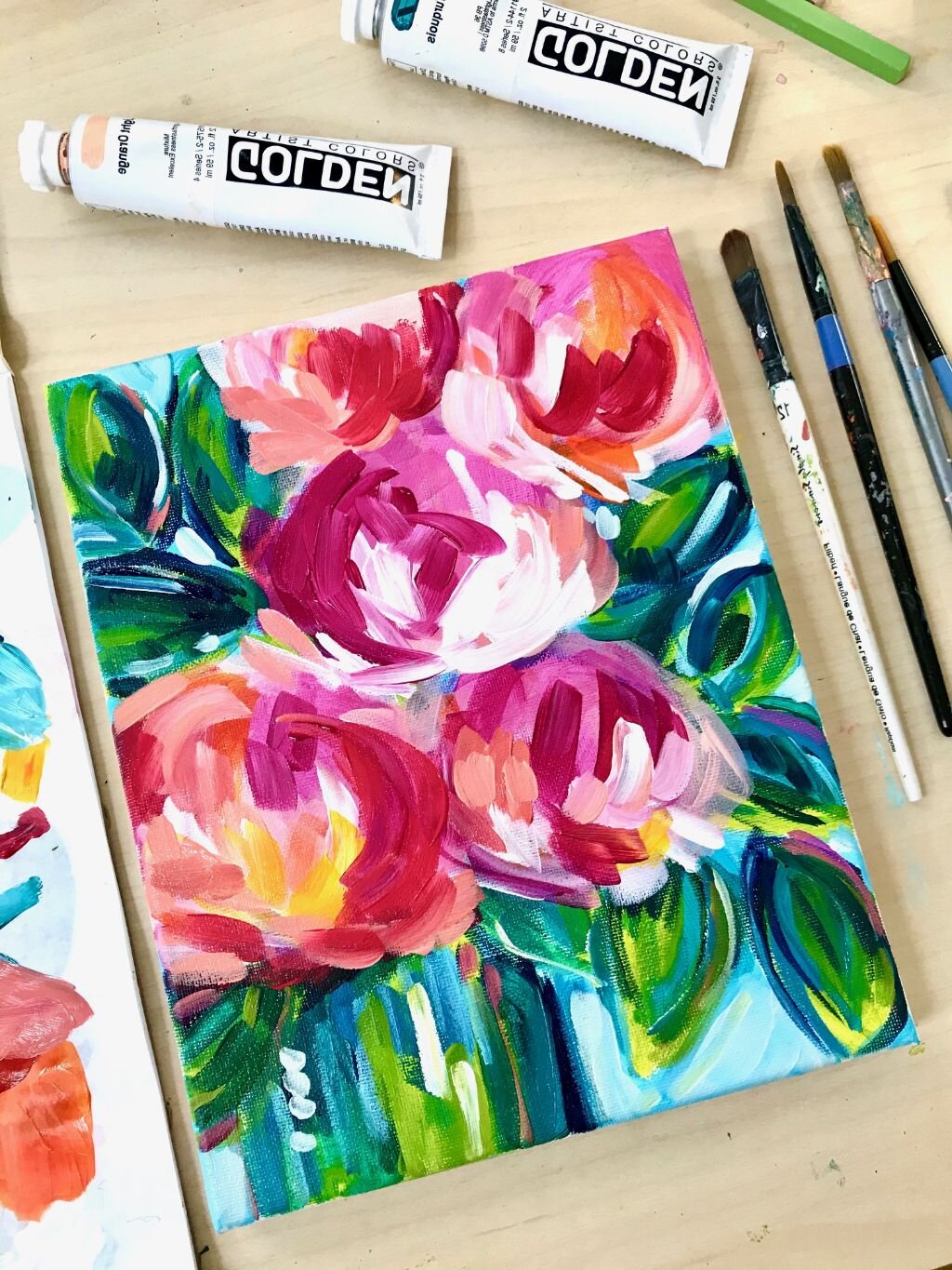 Easy Flower Painting Ideas Step By Step
