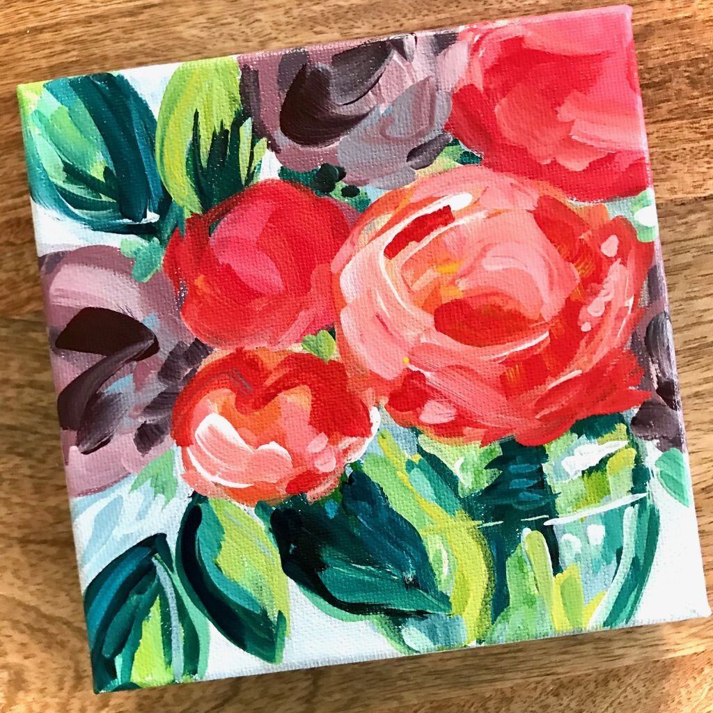 Flower Painting with a Limited Color Palette. How to Paint Flowers