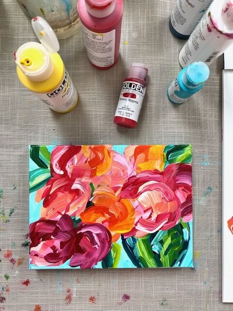 how to paint flowers acrylic painting tutorials.jpg
